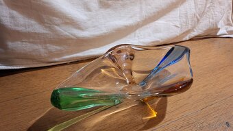 Umelecká farebná sklenená miska - ručne fúkaný originál po - 4