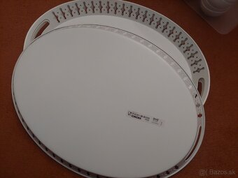 Predám veľkú kovovú bielu tácku 5x - 4