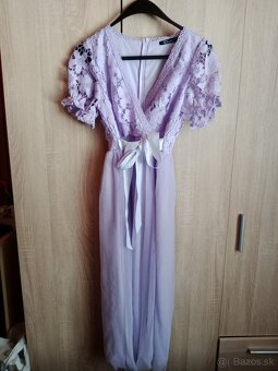 Fialkové dámske šaty - 4
