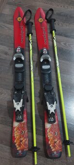 Detské lyže, lyžiarky, paličky, prilba - 4