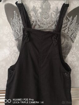 nohavice na traky siva riflovina, 128cm, Next - 4