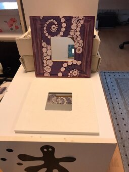 Fialové zrkadlo 26x26 cm - 4