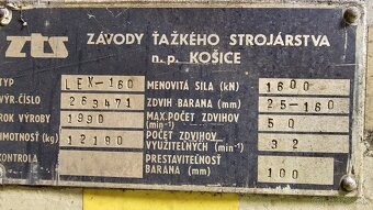 Excentrický lis LEK 160 - 4