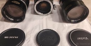 Objektívy Nikon Panagor 135mm + 3x tele a Vivitar 135mm - 4
