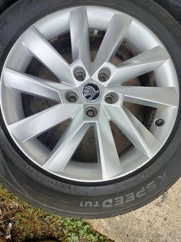 ☀️7mm alu disky orig. Škoda 5x112 R17 pneu nove 215/55 r17 - 4