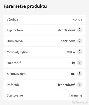 Elektrocentrála Honda eu10i - 4