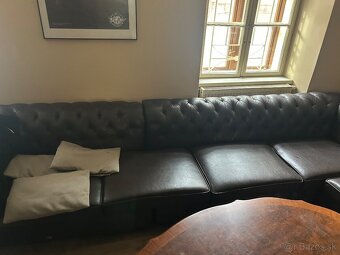 Set koženej sedačky chesterfiel - 4