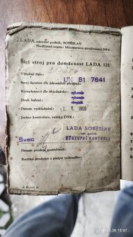 ⭐ Vintage šijací stroj LADA 121 so stolom ⭐ - 4