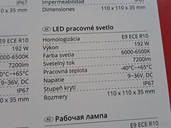 LED Pracovne svetlo Hranaté - 192W - 4