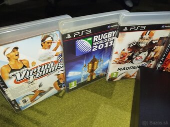 PlayStation 3, 7x hry, 3x ovládač - Grátis FIFA - 4