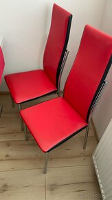 Stoličky červené 4ks - 4