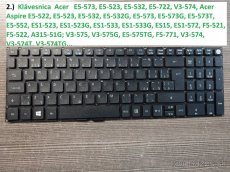 Klavesnice SK na Acer E1-521 E1-531;; E5-573, E5-523, E5 - 4