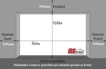 Garažova brana sekčna zanovna zateplena vysoka 266cm - 4