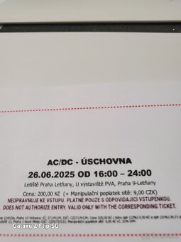 Predám 2 lístky na koncert AC/DC 26.6.25 Praha-Letňany sedie - 4