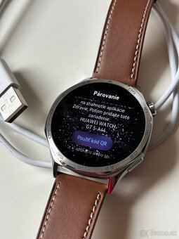 Huawei watch GT 5 46mm, silver & leather - 4