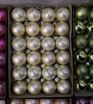 Vianočné ozdoby sklenene perleťové gule - 4