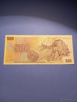Predám bankovku 500kčs 1973 slovenský kolok - 4