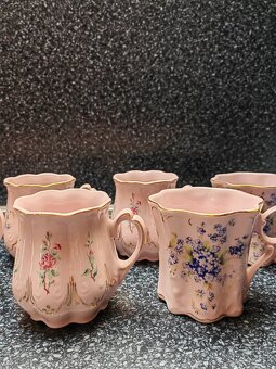 Ružový porcelán - poháre - 4