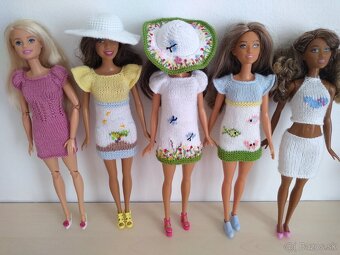 Námornícke letné šaty na bábiky barbie ken RH klobúky čiapky - 4