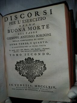 Stará vzácna kniha Venezia 1764 -1765 r. 3 knihy v 1 - 4