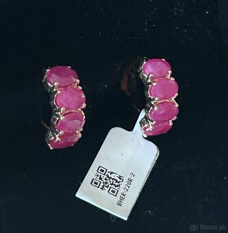 Zlaté náušnice s rubínmi - 4