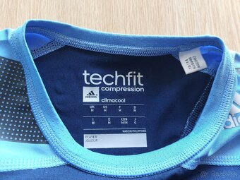 Nové kompresné tričká Adidas TECHFIT (M/L) – Modré/Oranžové - 4
