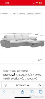 Predám krásnu kvalitnú rozkladaciu sedačku - 4