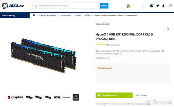 Kingston HyperX Predator RGB 16GB (2x8GB) DDR4 3200Mhz - 4