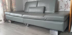 Dvojdielny kožený gaučový set kožená sedacia suprava - 4
