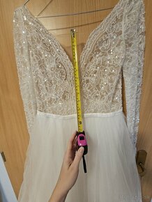 svadobné šaty -veľkosť 34-36 - 4