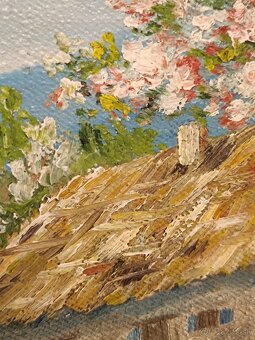 Obraz DUDA 1958, Valašské chalupy, olej na plátně 38x48 - 4