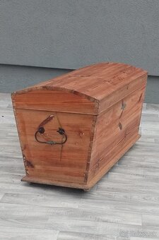 Kufor cestovný starožitný cca z roku 1800. - 4