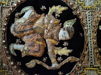 Vzácny gobelín Kalaga Barmská - 4