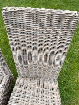 Luxusné ratanové jedálenské stoličky. Masívny prírodný ratan - 4