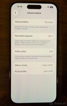 iPhone 15, Black, 128GB, TOP stav - 4