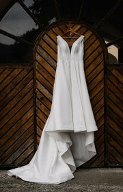 Saténové svadobné šaty - 4