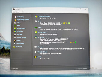 workstation Dell 3530 - Core i7-8850H, 32GB, 512GB SSD, W11 - 4