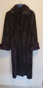 Predám krásny dlhý kožuch - strihaný farbenýkrálik - 4