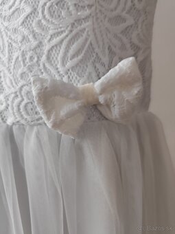 Krémové spoločenské šaty veľkosť 152 - 4