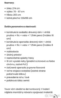 Rohová rozkladacia sedačka - 4