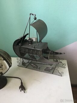 KOVOVá LAMPA A STOJAN NA FLAšU LOD - 4