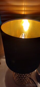 Stolná lampa zlato-čierna - 4
