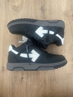 OFF-WHITE OUT OF OFFICE OOO LOW TOPS BLACK GRAY WHITE SS22 - 4