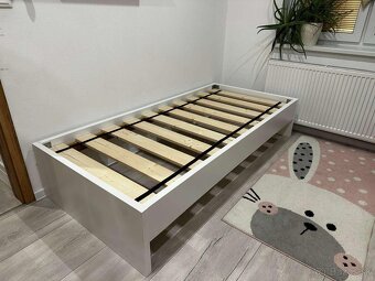 Predám jednolôžkovú posteľ - 90x200cm -BIELA - 4
