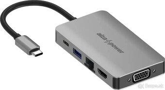 USB-C Dock Station 6 v 1, AlzaPower Metal, vesmírno-sivý - 4