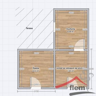 Viničný domček na predaj vo Vrábľoch, pozemok 625 m2 - 4