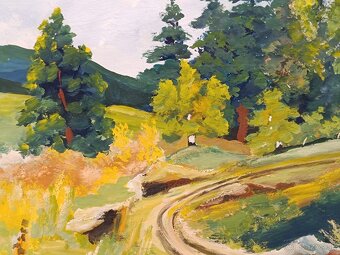Obraz Alois Kokáč, originální olejomalba na kartonu 70x50 - 4