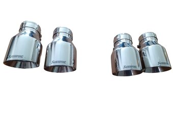 Leštená Nerezová univerzálna koncovka výfuku Logo Akrapovič - 4