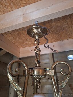 Starozitny bronzový luster - 4