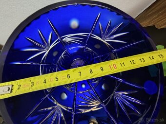 Váza brúsené ART sklo modre - 4